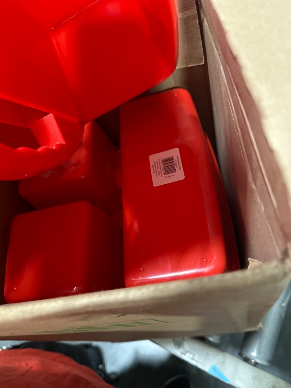Photo 1 of Red Portable Plastic Storage Caddy 6-Pack for Classrooms, Kids Room, and Office Organization, 3 Compartment
