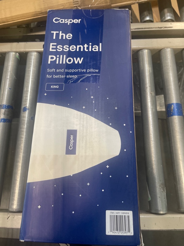 Photo 2 of Casper Sleep Essential Pillow for Sleeping, King, White