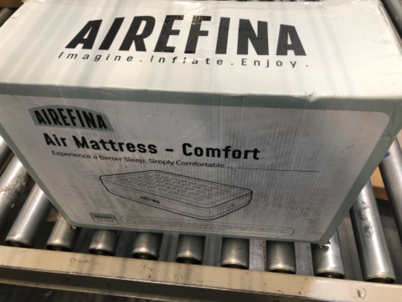 Photo 3 of Airefina Comfort Air Mattress Queen Size with Built-in Electric Pump, Inflatable Bed in 3 Mins Self-Inflation/Deflation, Flocked Surface Blow Up Bed for Home Portable Camping 80x60x18in, 750lbs MAX