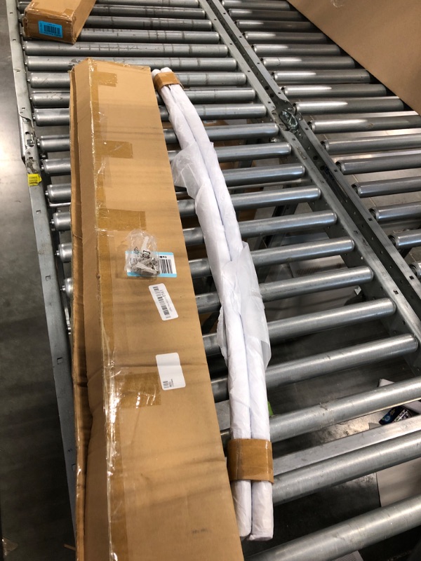 Photo 1 of Amazon Basics Extendable Curved Shower Rod - 48" to 72", Nickel