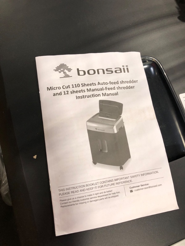 Photo 5 of Bonsaii C233-B 110-Sheet Autofeed Shredder and 24-Pack Lubricant Sheets