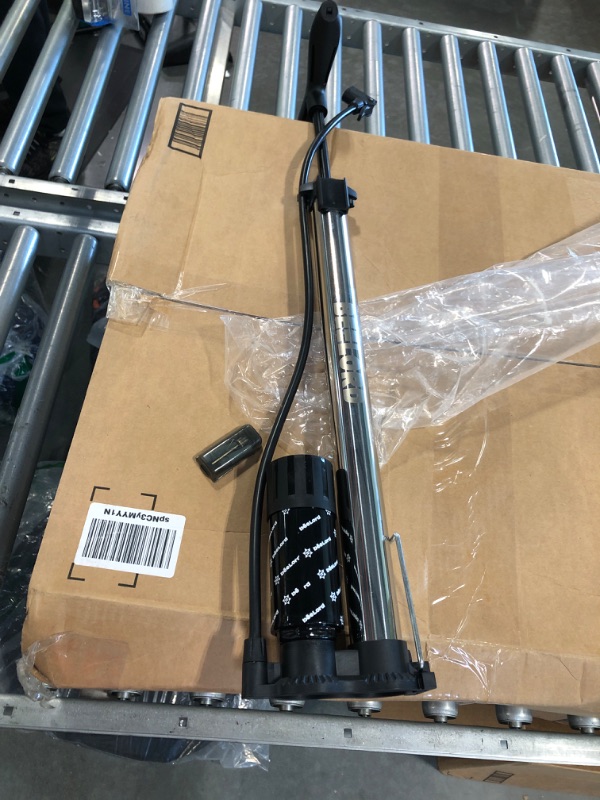 Photo 1 of BEELORD Bike Floor Pump with Precision Pressure Gauge, 160 PSI, Bike Air Pump with Presta and Schrader Valve, Fits Bicycle, Scooter and infalating Toys etc
