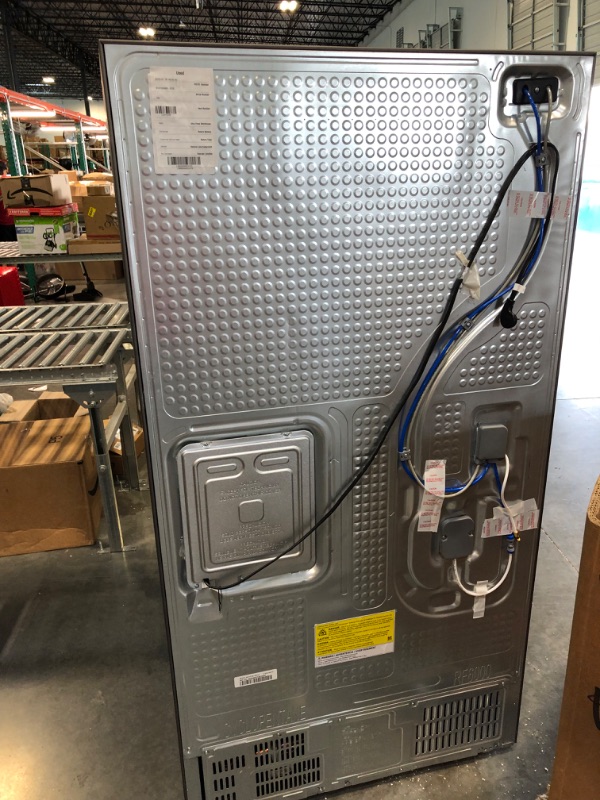 Photo 13 of 27 cu. ft. Large Capacity 3-Door French Door Refrigerator with External Water & Ice Dispenser in Stainless Steel