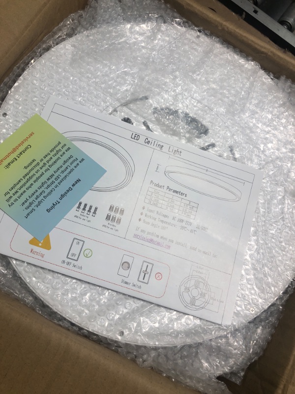 Photo 1 of 6 Pack?No Remote) 28W 3200lm Flush Mount LED Ceiling Light , Super Thin 12 inch, 5000K Daylight, Undimmable Ceiling Light Surface Mount for Bedroom, Living Room, Dining Room(Six Pack, White) White Six Pack