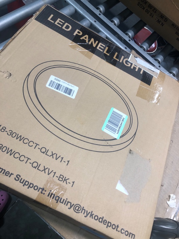 Photo 2 of 18 Inch LED Round Flat Panel Light, Black, 32W, 3200lm, 3000K/4000K/5000K CCT Selectable, 120°Beam Angle, Dimmable Edge-Lit Flush Mount Ceiling Light Fixture - ETL Listed 18 inch Black.1