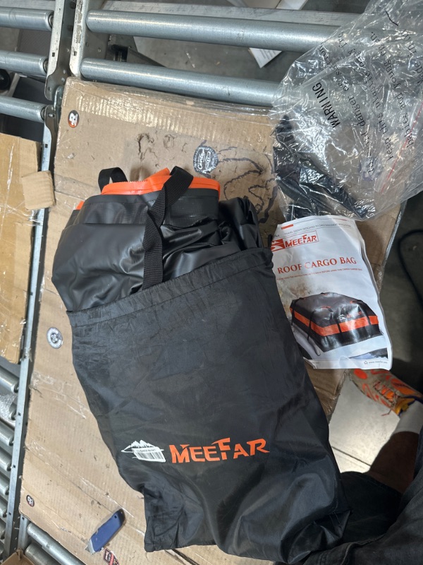 Photo 2 of MeeFar Car Roof Bag XBEEK Rooftop top Cargo Carrier Bag Waterproof 15 Cubic feet for All Cars with/Without Rack