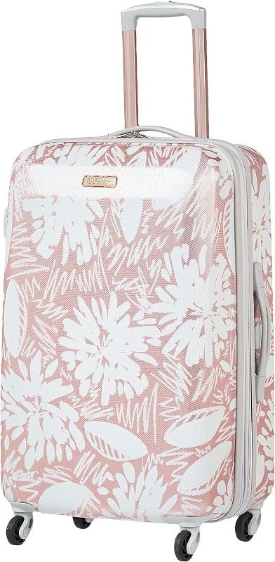 Photo 1 of American Tourister Moonlight Hardside Expandable Luggage with Spinner Wheels, Ascending Gardens Rose Gold, Carry-On 21-Inch