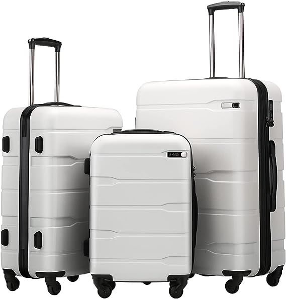 Photo 1 of Coolife Luggage Expandable 3 Piece Sets PC+ABS Spinner Suitcase Built-In TSA lock 20 inch 24 inch 28 inch