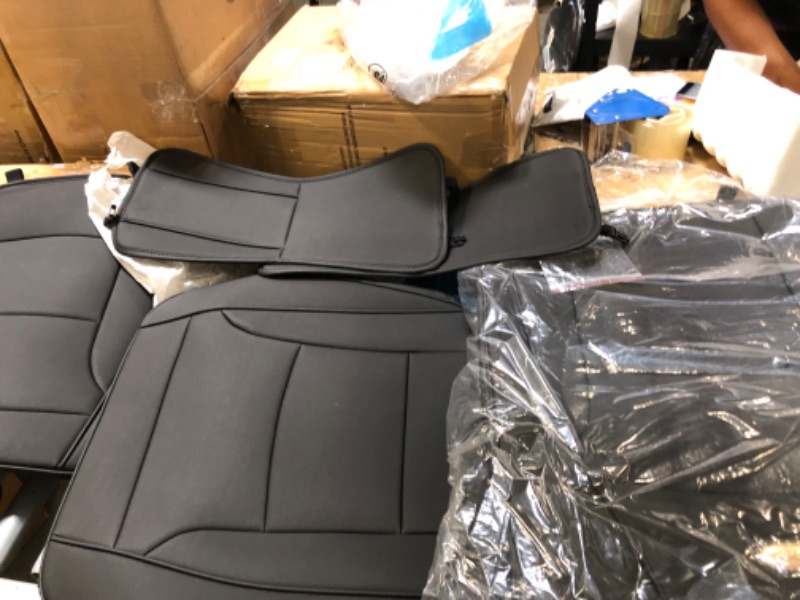 Photo 1 of FH Group Car Seat Covers Highest Grade Faux Leather Seat Covers Airbag Compatible Black Automotive Seat Cover Front Seats Only with Gift Universal Fit Interior Accessories for Cars Trucks and SUVs