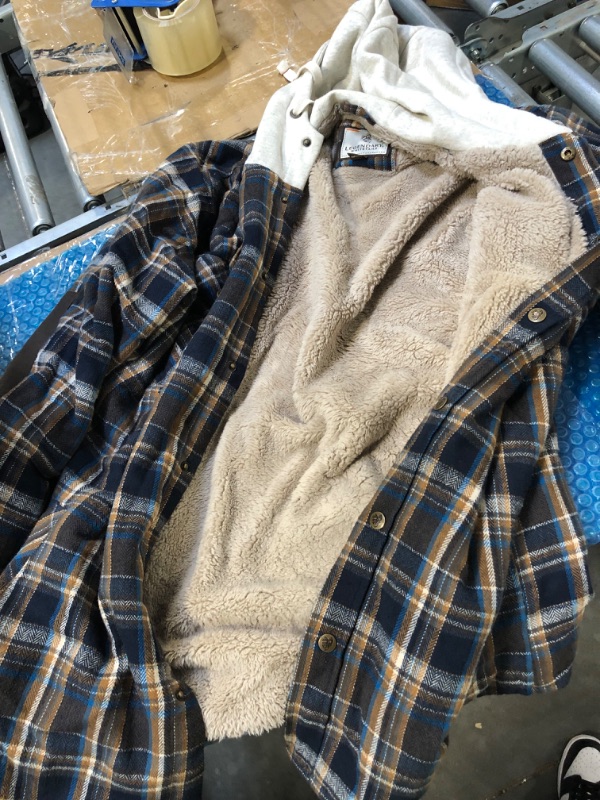 Photo 1 of Legendary Whitetails Men's Camp Night Berber Lined Hooded Flannel Shirt Jacket