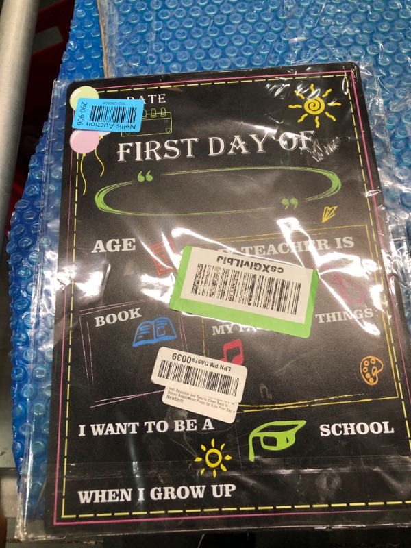 Photo 2 of First Day Last Day of School Chalkboard Double Sided Sign - 12" x 7.9"