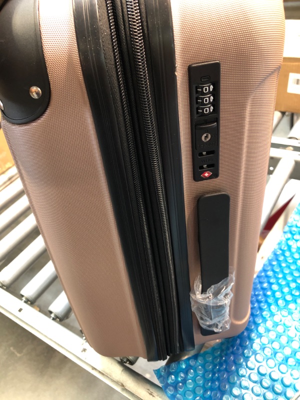 Photo 3 of Travelers Club Cosmo Hardside Spinner Luggage, Rose Gold, Carry-On 20-Inch Carry-On 20-Inch Rose Gold