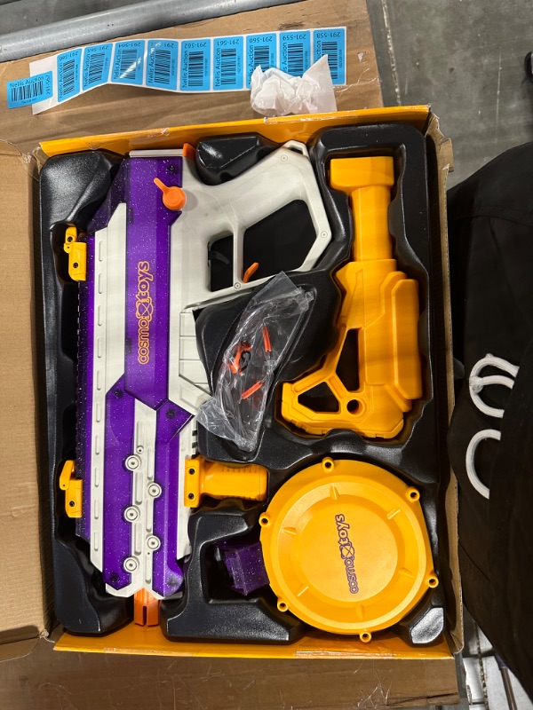 Photo 1 of CosmoxToys Sirius Gel Ball Blaster (XL Size), Automatic Splatter Gel Bead Blaster Gun with 1500 Gel Pellet Magazine, 10,000 Gel Ammo for Ages 14+ (Purple Amethyst)