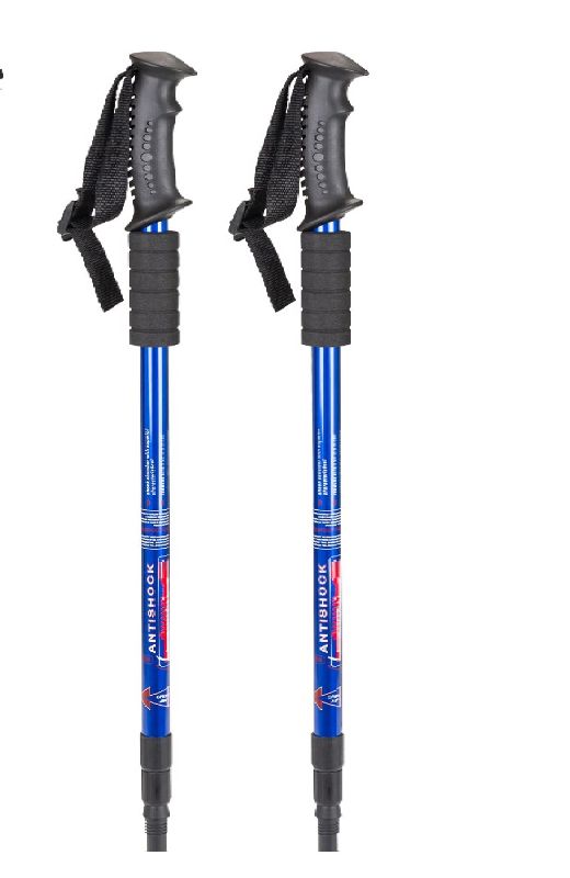 Photo 1 of Aihoye Hiking Trekking Poles, 2 Pack Collapsible,Lightweight, Anti Shock, Hiking or Walking Sticks,Adjustable Hiking Pole for Men and Women blue