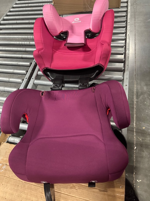 Photo 1 of Diono Cambria 2 XL 2022, Dual Latch Connectors, 2-in-1 Belt Positioning Booster Seat, High-Back to Backless Booster with Space and Room to Grow, 8 Years 1 Booster Seat, Pink