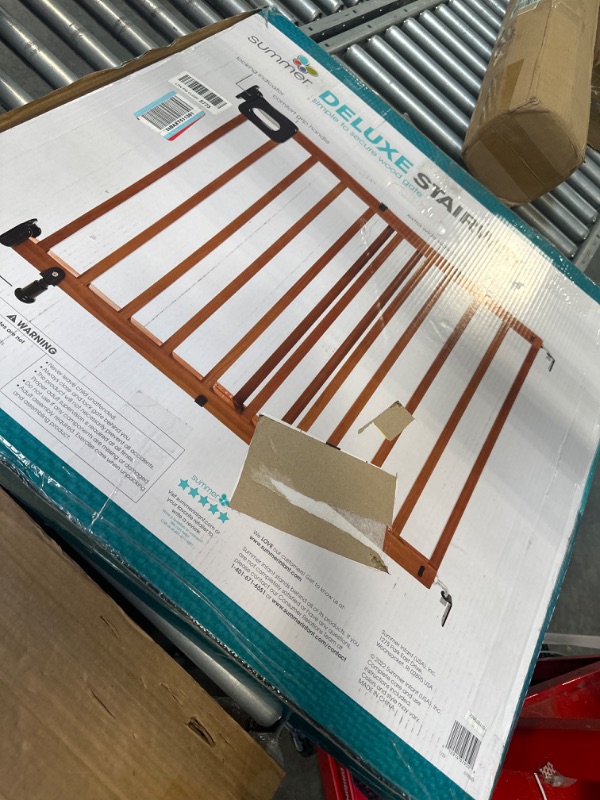 Photo 1 of Summer Deluxe Stairway Simple to Secure Wood Dog Gate