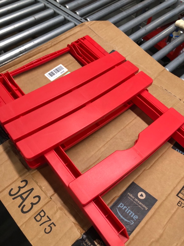 Photo 1 of Adams Manufacturing Quik-Fold Side Table in Cherry Red
