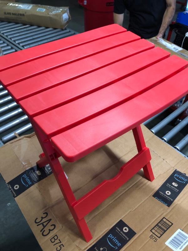 Photo 1 of Adams Manufacturing Quik-Fold Side Table in Cherry Red