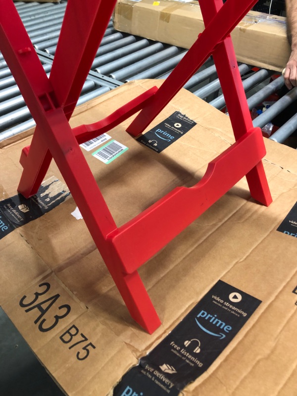 Photo 1 of Adams Manufacturing Quik-Fold Side Table in Cherry Red