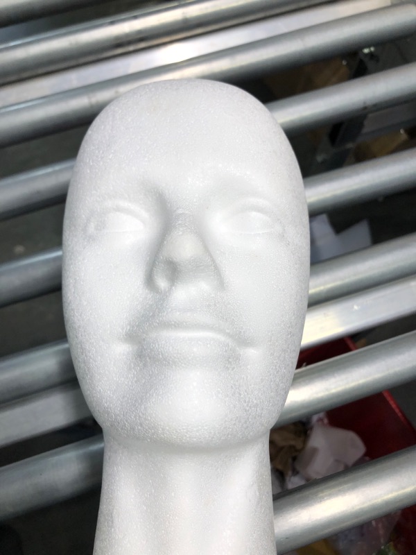 Photo 3 of 22'' Inch Styrofoam Wig Head Mannequins Manikin Stand, Style, Model & Display Women's Wigs, Hats & Hairpieces - Extra Large, by Adolfo Designs