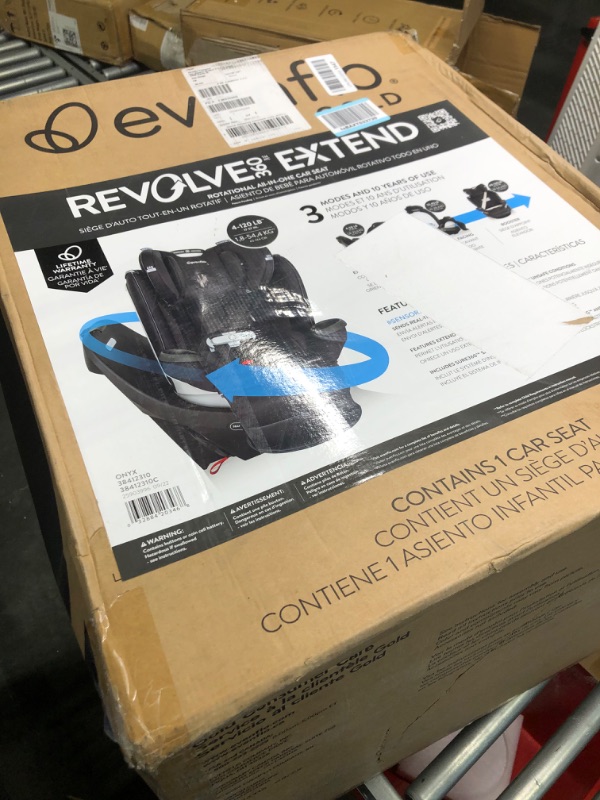 Photo 2 of Evenflo Gold Revolve360 Extend All-in-One Rotational Car Seat with SensorSafe (Onyx Black) Revolve Extend Onyx Black