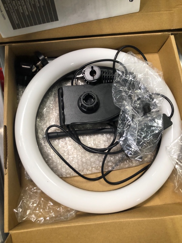 Photo 1 of 10" Selfie Ring Light with 63" Tripod Stand & 3 Phone Holder, LED Camera Ringlight