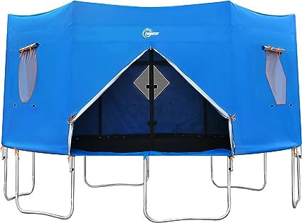 Photo 1 of 15FT Trampoline Tent, Fits for 6 Straight Pole Round Trampoline, Trampoline Tent Cover (Tent Only)