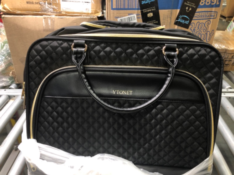 Photo 1 of Ytonet Rolling Briefcase for Women, 17.3 Inch Rolling Laptop Bag with Wheels & TSA Lock, Water Resistant Overnight Rolling Computer Bag on Wheels Roller Bag for Travel Business Work School, Black