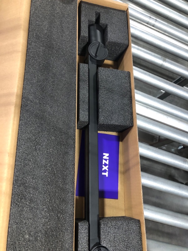 Photo 3 of NZXT Boom Arm - AP-BOOMA-B1 - Streaming Microphone Boom Arm - Discreetly Store USB & XLR Cables - Smooth and Silent - Cable Channel Covers - Black Black Boom Arm Microphone