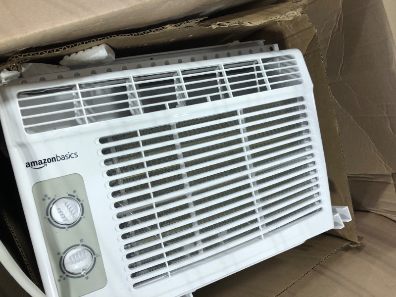 Photo 2 of Amazon Basics Window-Mounted Air Conditioner with Mechanical Control - Cools 150 Square Feet, 5000 BTU, AC Unit