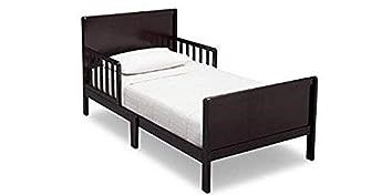 Photo 1 of Delta Children Fancy Toddler Bed, Dark Chocolate with Serta Perfect Start Crib