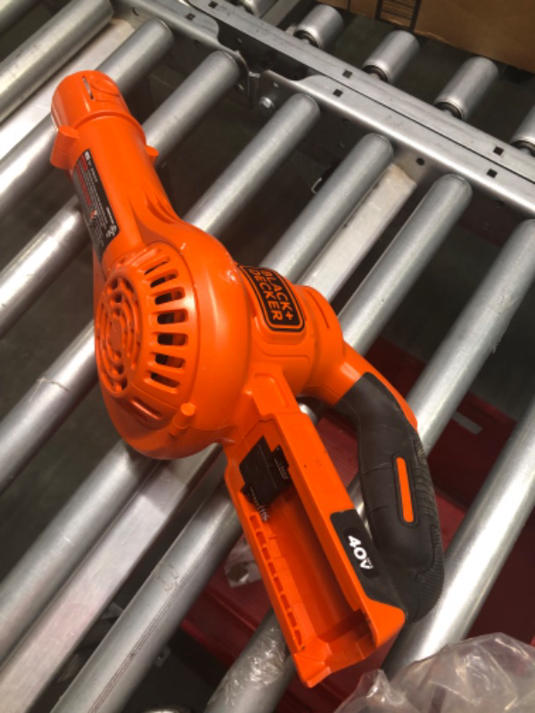 Photo 1 of BLACK+DECKER 20V MAX Cordless Leaf Blower, Lawn Sweeper, 130 mph Air Speed, Lightweight Design, Battery and Charger Included (LSW221)

