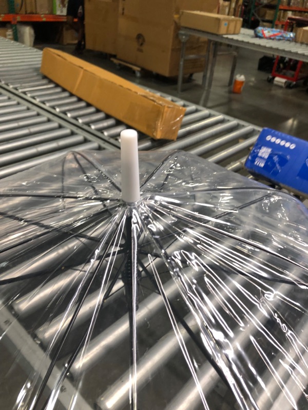 Photo 4 of Amazon Basics Clear Bubble Umbrella, Round, 34.5 inch
