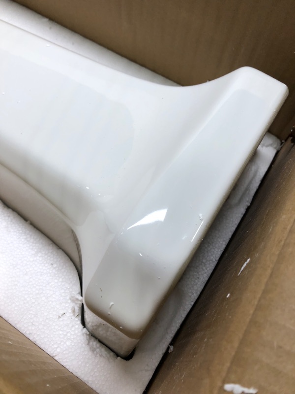 Photo 1 of AMASHEN 27" Traditional Bathroom Sink Full Pedestal Stand - Rectangular Ceramic Sink Basin with Single or Double Hole and Overflow (Pedestal Only)