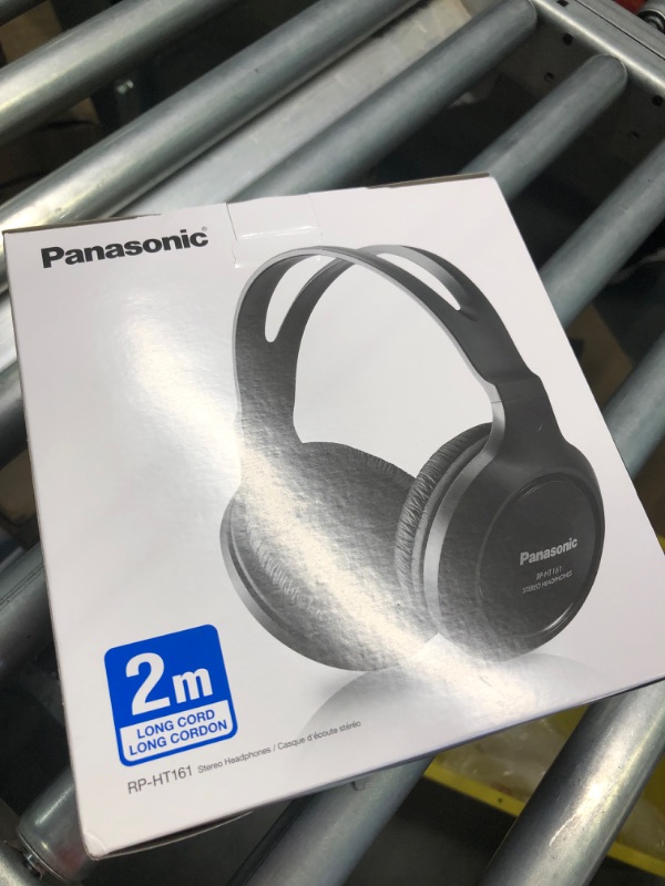 Photo 2 of Panasonic RP-HT161-K Full Size Over-Ear Wired Long-Cord Headphones