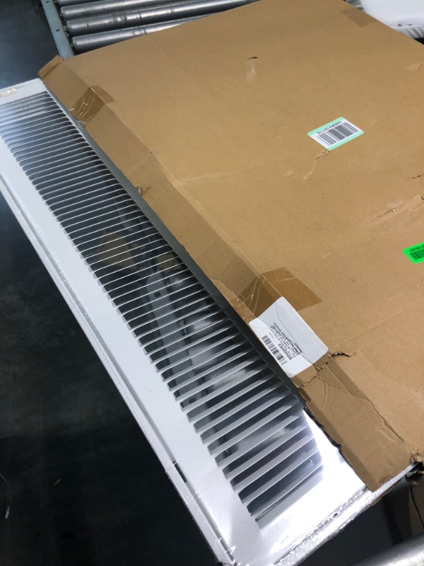 Photo 3 of 20" X 30" Steel Return Air Filter Grille for 1" Filter - Easy Plastic Tabs for Removable Face/Door - HVAC DUCT COVER - Flat Stamped Face -White [Outer Dimensions: 21.75w X 31.75h] White 20 X 30
