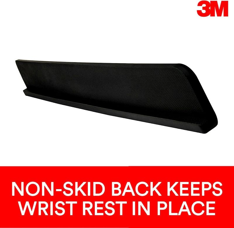 Photo 1 of 3M Gel Wrist Rest for Standing Desks, Accommodate Different Working Positions, Black (WR200B)