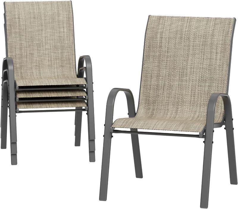Photo 1 of ****SOME PARTS ARE MISSING***** UDPATIO Patio Dining Chairs Set of 2, Outdoor High Stacking Chairs, Indoor/Outdoor Chairs Backyard Deck Garden Chairs, Restaurant Kitchen Dining Trattoria Chairs
