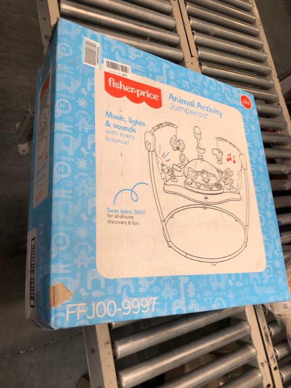 Photo 1 of Fisher-Price Animal Activity Jumperoo, Blue, One Size, 1 Count (Pack of 1)