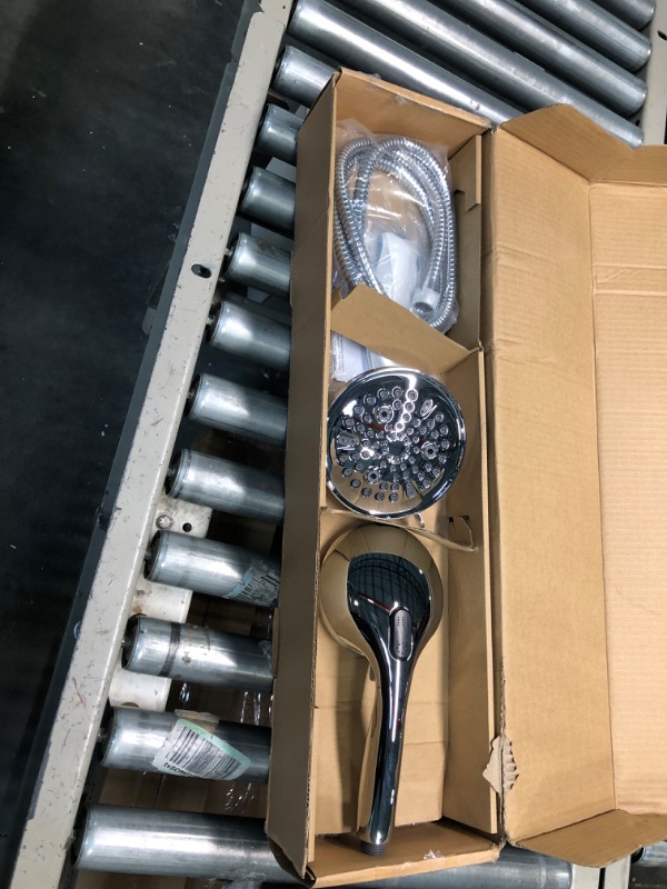 Photo 1 of High Pressure Handheld/Rain 82-mode 3-way Shower Head Combo with 25.75" Adjustable Drill-free Stainless Steel Slide Bar, Pet & Tub Power Wash and Anti-clog Nozzles, with 5ft Hose - Polished Chrome