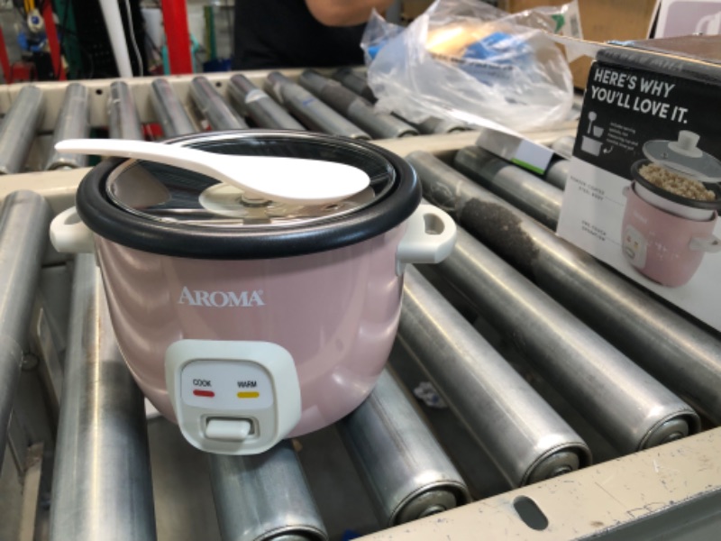 Photo 1 of Aroma Housewares 4-Cups (Cooked) / 1Qt. Rice & Grain Cooker (ARC-302NGP), Pink Pink Cooker