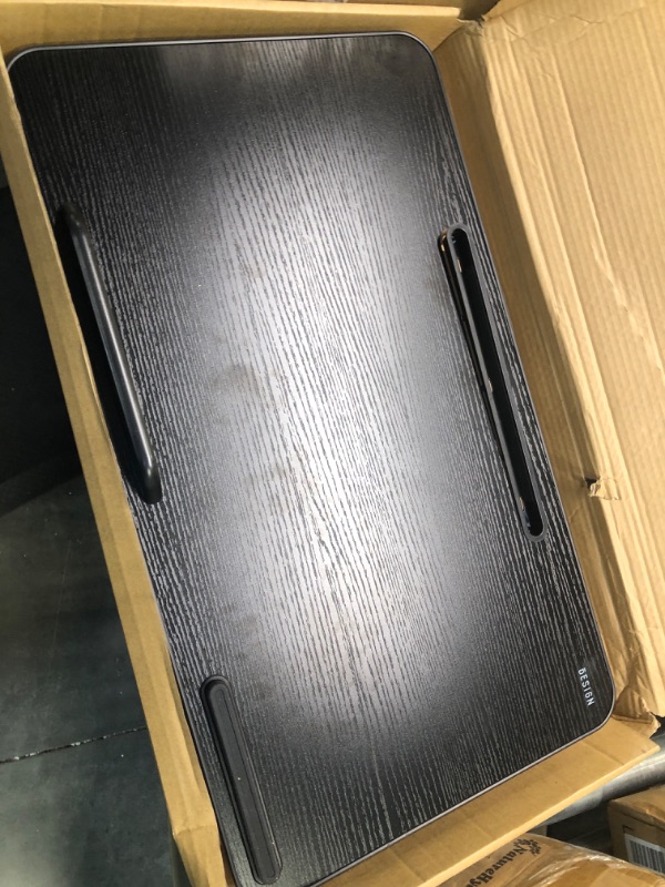 Photo 1 of Besign LT06 Pro Adjustable Latop Table [Large Size], Portable Standing Bed Desk, Foldable Sofa Breakfast Tray, Notebook Computer Stand for Reading and Writing, Black