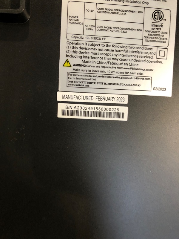 Photo 1 of Frigidaire Mini Fridge Holds 15 Cans or 10 Liters Stainless Steel EFMIS200-SS (Renewed