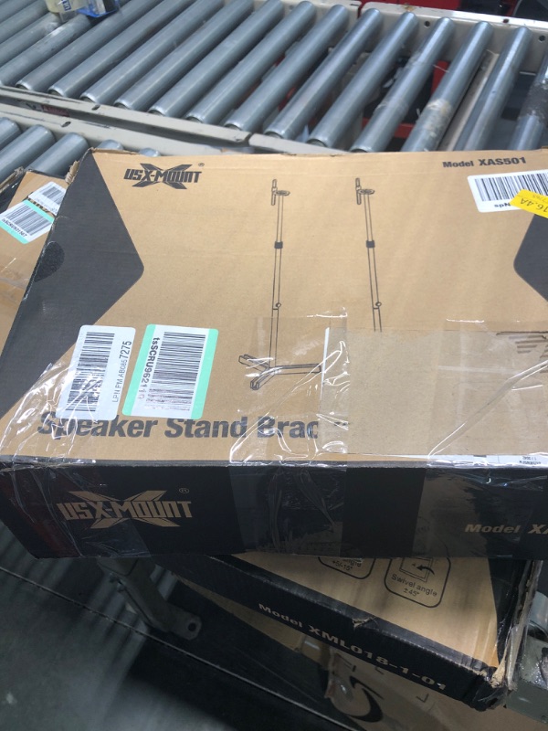 Photo 1 of USX MOUNT Universal Speaker Stands - Height Adjustable Extend 34" to 46" for Satellite Speakers and Small Bookshelf Speakers up to 8 lbs Per Stand, 1 Pair Floor Stand for Sony Vizio Bose JBL Yamaha