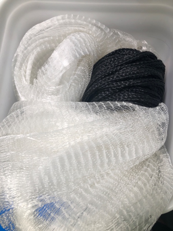 Photo 4 of bassdash  Cast Net | 3ft-12ft Radius, 3/8 or 1/4 inch Mesh for Freshwater and Saltwater Bait Fish| Professional Grade and Upgraded Material | Throw Style 4ft Radius Pvc Protected Weights, 3/8" Mesh