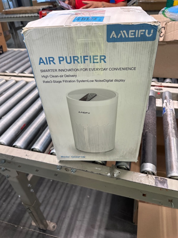 Photo 2 of Air Purifiers for Home Large Room up to 1350ft², AMEIFU Upgrade Large Size H13 Hepa Bedroom Air Purifier for Wildfire,Pets Dander with 3 Fan Speeds, Filter Replacement Reminder, Aromatherapy Function White