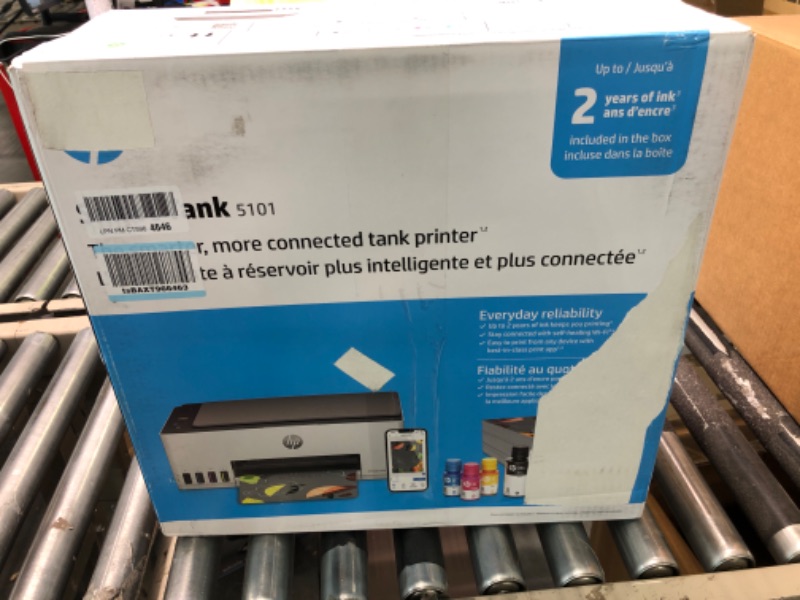 Photo 1 of HP Smart-Tank 5101 Wireless All-in-One Ink-Tank Printer with up to 2 Years of Ink Included (1F3Y0A),White