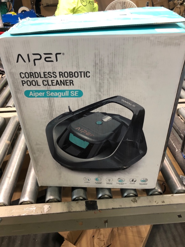 Photo 2 of (2023 Upgrade) AIPER Seagull SE Cordless Robotic Pool Cleaner, Pool Vacuum Lasts 90 Mins, LED Indicator, Self-Parking, Ideal for Above/In-Ground Flat Pools up to 40 Feet - Gray