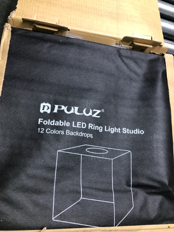 Photo 3 of Photo Box 16" x 16" Quick Install Foldable Portable Studio Kit with Soft Light Cloth Professional Photography Equipment Adjustable White Light, Soft Light, Warm Light