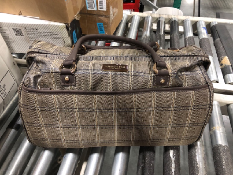 Photo 3 of LONDON FOG Brentwood II 20" Wide Mouth Duffle, Cappuccino, Carry Inch